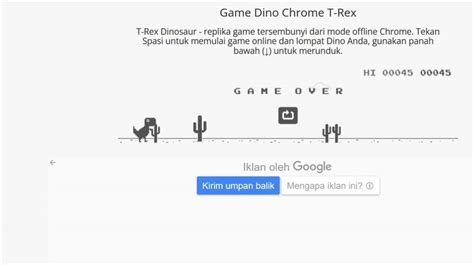 permainan dinosaurus di google